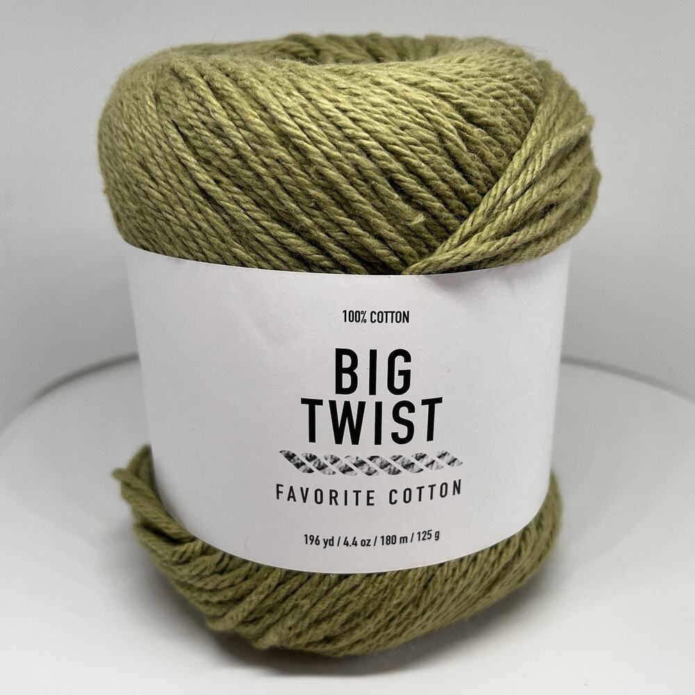 Big Twist Favorite Cotton Yarn, Green Olive